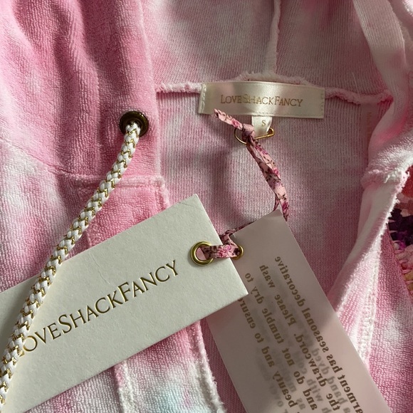 LOVESHACKFANCY Kirby Tie Dye cotton Hoodie S - Picture 7 of 8